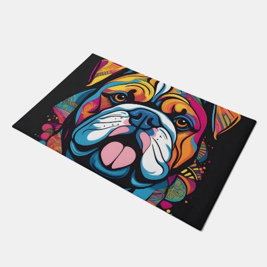 Vibranend Bulldog Black Fußmatte (Schrägansicht)