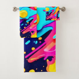 Vibranend Color Chaos Art Badhandtuch Set