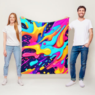 Vibranend Color Chaos Art Fleecedecke