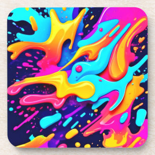 Vibranend Color Chaos Art Getränkeuntersetzer