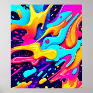 Vibranend Color Chaos Art Poster