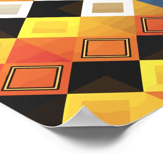 Vibranend Diamond Grid Pattern Poster (Ecke)