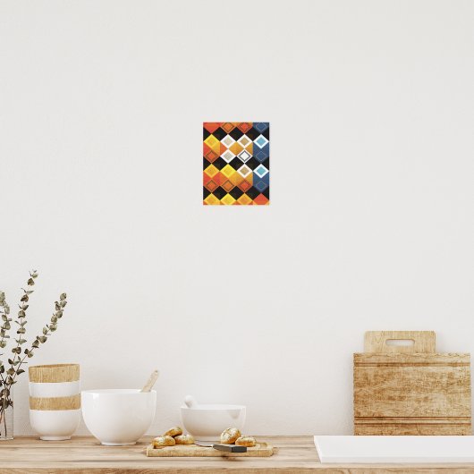Vibranend Diamond Grid Pattern Poster (Küche)