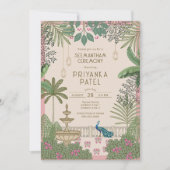 Vibranend Elegant Indian Seemantham Zeremonie Einladung (Vorderseite)