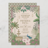 Vibranend Elegant Indian Seemantham Zeremonie Einladung (Vorne/Hinten)