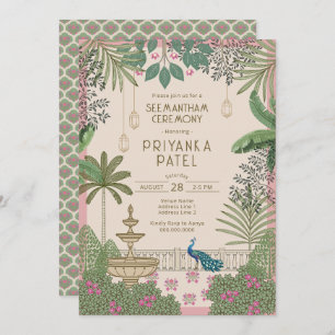 Vibranend Elegant Indian Seemantham Zeremonie Einladung