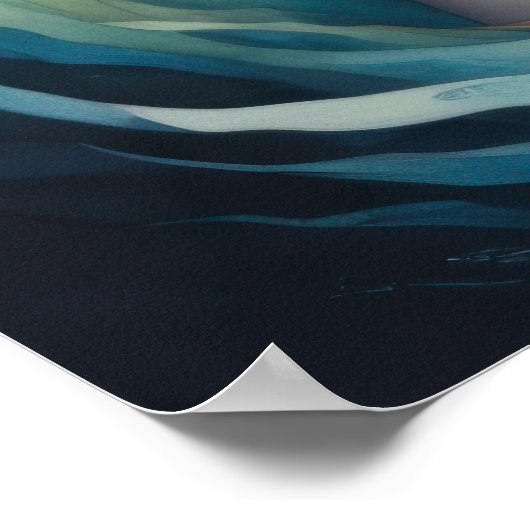 Vibranend farbige Wasserfarbenmalerei Frau Poster (Ecke)