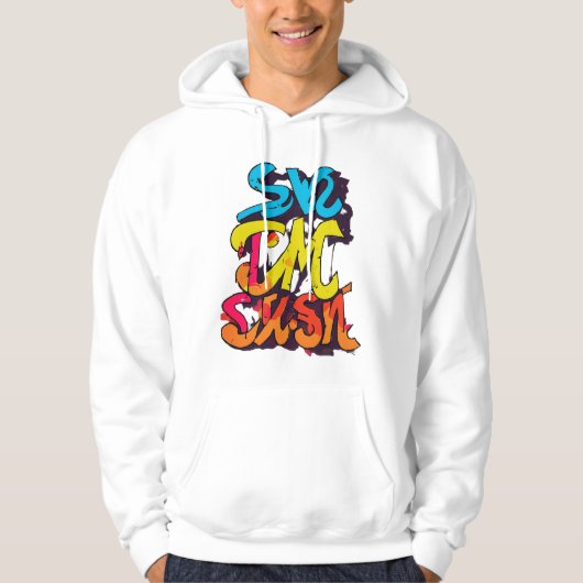 Vibranend Graffiti-Style 'Swe Pac Sun' Hoodie (Vorderseite)