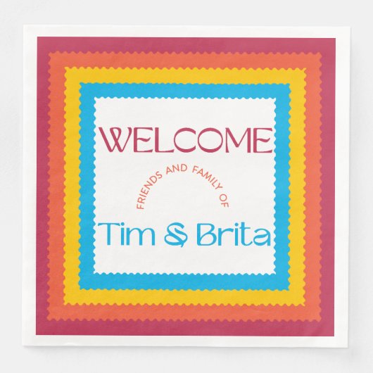 Vibranend passende Farben Serviette (Vorderseite)