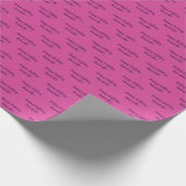 Vibranend Pink Happy Birthday Name! Geschenkpapier (Ecke)