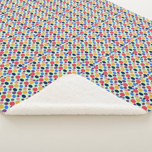 Vibranend Polka Dot Pattern auf Sherpa Blanket Sherpadecke (3/4)