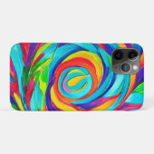 Vibranend Psychedelic Floral Spiral Painting Case-Mate iPhone Hülle (Rückseite (Horizontal))
