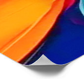 Vibranend Psychedelic Floral Spiral Painting Poster (Ecke)