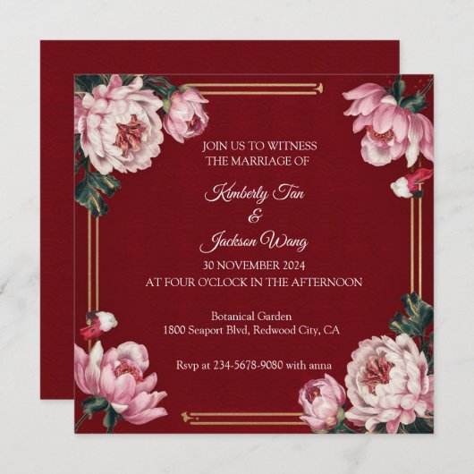 Vibranend Red Einladung (Vorne/Hinten)