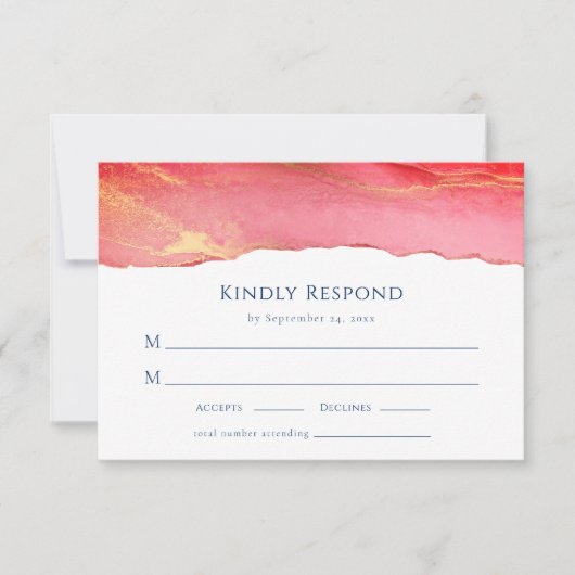 Vibranend Summer Wedding RSVP Response Card (Vorderseite)