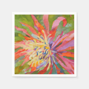 Vibranend Tropische Blume Malerei Bromeliad Serviette