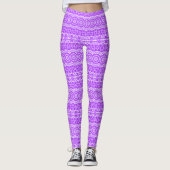 Vibranet Violet Mandala Kaleidoscope Muster Leggings (Vorderseite)