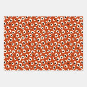 Vibranff Bold Red Leopard Stylish Animal Print Geschenkpapier Set (Vorderseite 3)