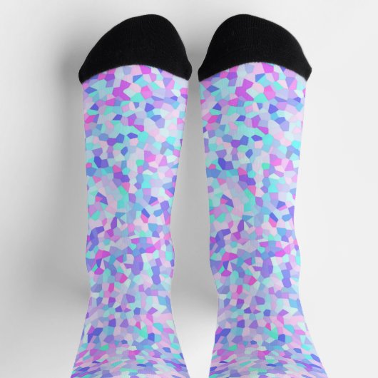Vibranful Colorful Funky Boho Groovy Sprinkle Mosa Socken (Oben)