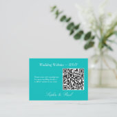 Vibraning Aqua QR Code Website RSVP Card Begleitkarte (Stehend Vorderseite)