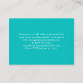 Vibraning Aqua QR Code Website RSVP Card Begleitkarte (Rückseite)