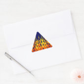 Vibraning Racing Flammen auf Navy Blue Dreieckiger Aufkleber (Umschlag)