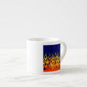 Vibraning Racing Flammen auf Navy Blue Espressotasse (Vorderseite Rechts)