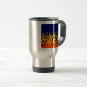 Vibraning Racing Flammen auf Navy Blue Reisebecher (VorderseiteRechts)