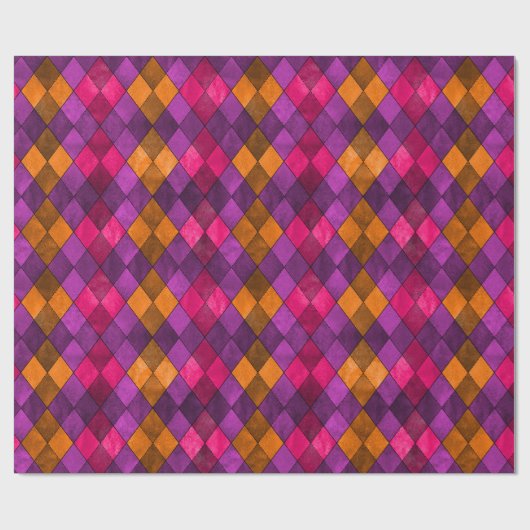 Vibraning Raute Diamonds Gift Wrap Geschenkpapier (Flach)