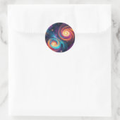 Vibraning Space Vortex Galactic Runder Aufkleber (Tasche)