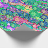 Vibraning Strings Guitar Motif Zeichnend Muster Geschenkpapier (Ecke)