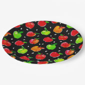 Vibraning Watercolor Apples Muster Pappteller (Schrägansicht)