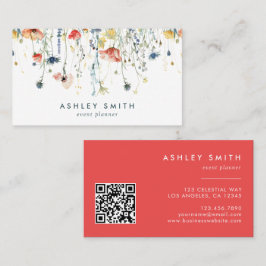 Vibraning Wildblume QR Code Visitenkarte