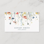 Vibraning Wildblume QR Code Visitenkarte (Vorderseite)