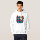 Vibranle Eagle Art Hoodie - Bold Wildlife Design (Vorne ganz)