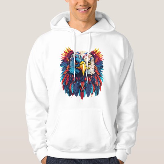 Vibranle Eagle Art Hoodie - Bold Wildlife Design (Vorderseite)