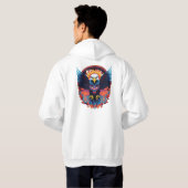 Vibranle Eagle Art Hoodie - Bold Wildlife Design (Schwarz voll)