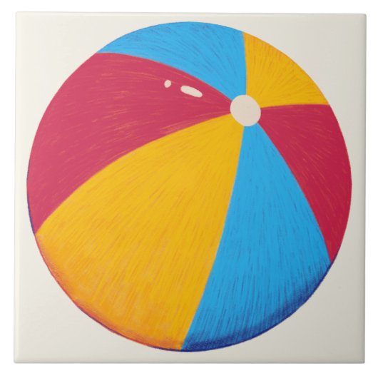 Vibranly Beach Ball Keramik Tile Fliese (Vorderseite)