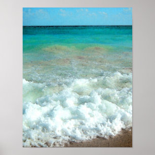 Vibranly Beach Watercolor Szene Poster