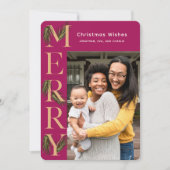 Vibranly Berry Merry Pine Foto Weihnachten (Vorderseite)