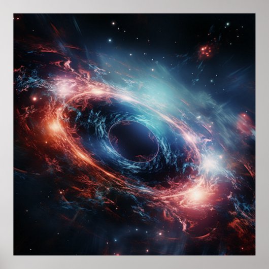 Vibranly Black Hole Eye Art Poster (Vorne)