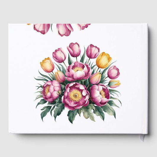 Vibranly Bloral Harmony Wedding Gästebuch (Rückseite)