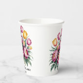 Vibranly Bloral Harmony Wedding Pappbecher (Links)