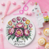 Vibranly Bloral Harmony Wedding Pappteller (Party)