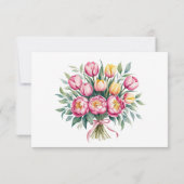 Vibranly Bloral Harmony Wedding RSVP Karte (Rückseite)