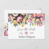 Vibranly Bloral Harmony Wedding Save The Date (Vorne/Hinten)