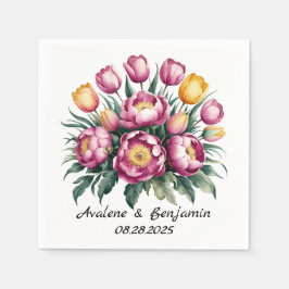 Vibranly Bloral Harmony Wedding Serviette