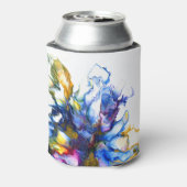 Vibranly Blue Abstrakt Fluid Art Agate Tote Bag Dosenkühler (Kanne Rückseite)