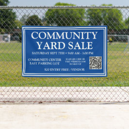 Vibranly Blue Community Yard Sale Banner