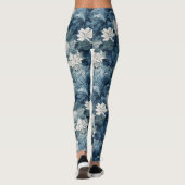 Vibranly Blue Floral Leggings (Rückseite)